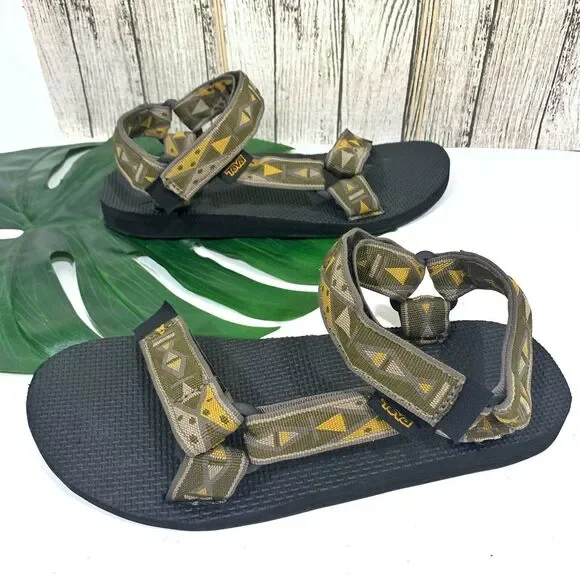 Teva Men’s green leather universal sandal size 8 Teva Original Universal Men main image 3